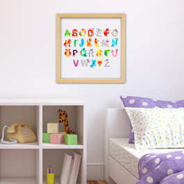 Wallity Cuadro decorativo enmarcado Multicolor 32 x 32 cm